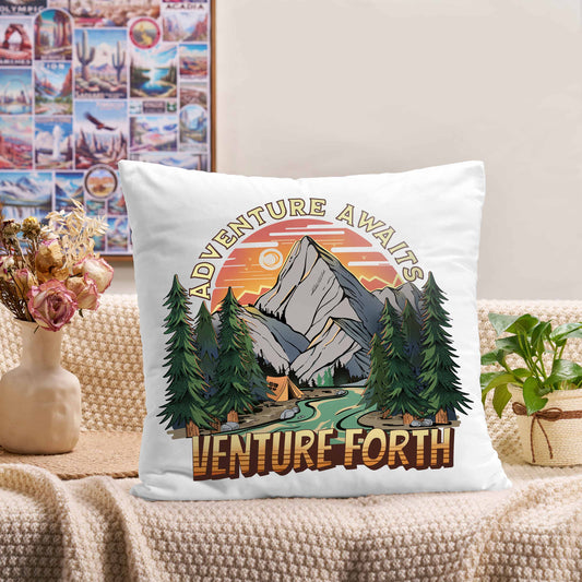 Freeleaf Adventure Awaits Short Plush Cushion Pillow