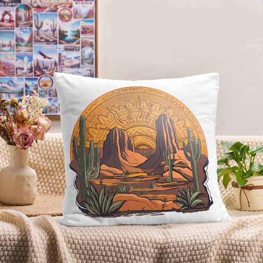 Freeleaf Golden Desert Short Plush Cushion Pillow