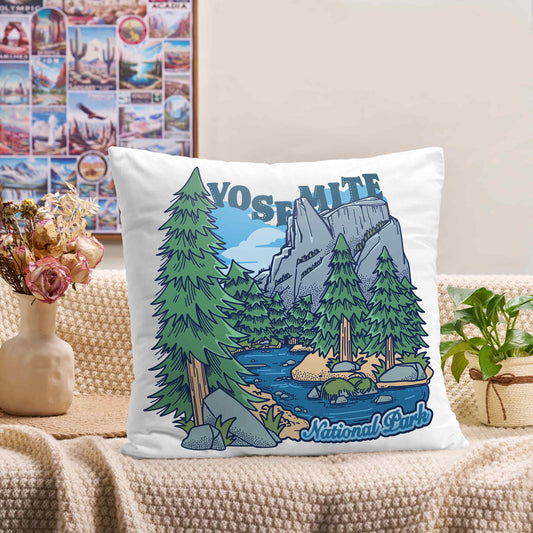 Freeleaf Yosemite National Park Short Plush Cushion Pillow