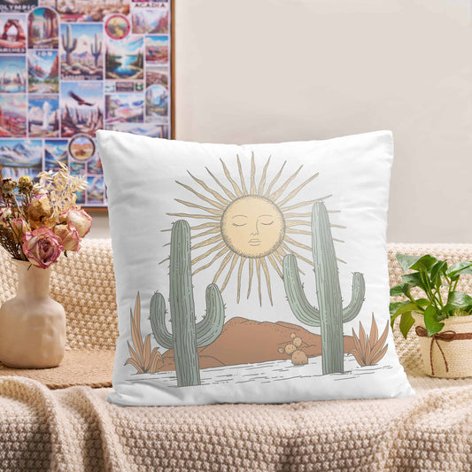 Freeleaf Saguaro National Park Short Plush Cushion Pillow