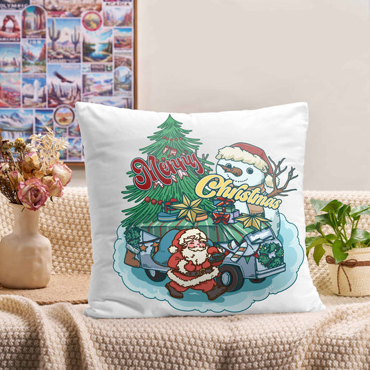 Freeleaf Magical Christmas Eve Short Plush Cushion Pillow