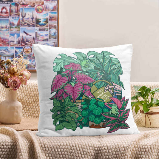 Freeleaf You Make Me Feel Alive Short Plush Cushion Pillow