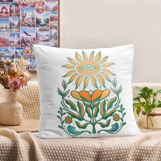 Freeleaf Sunflower Short Plush Cushion Pillow