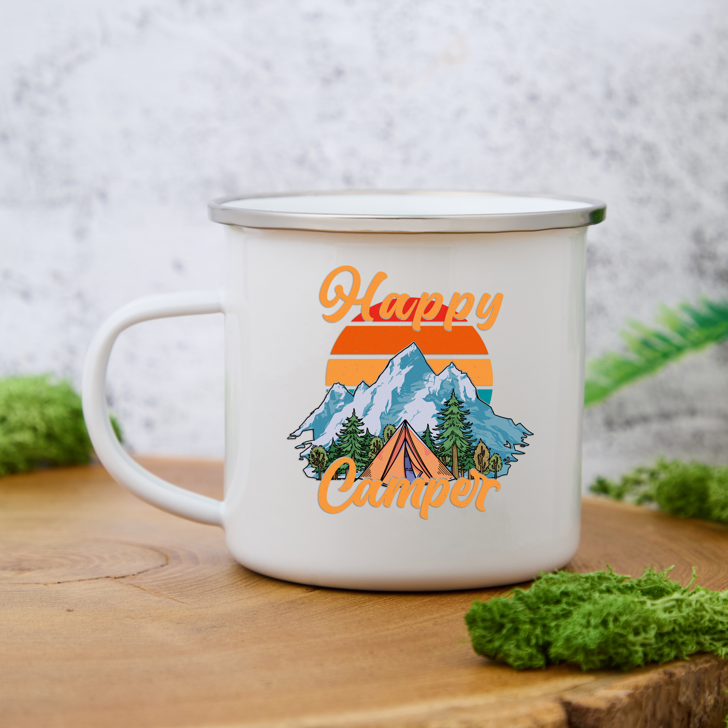 Freeleaf Happy Camper Enamel Mug