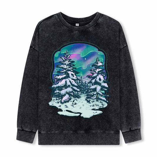 Winter Aurora Washed Sweatshirt