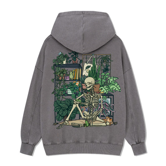 Vitality Cabin Back-printed Washed Hoodie