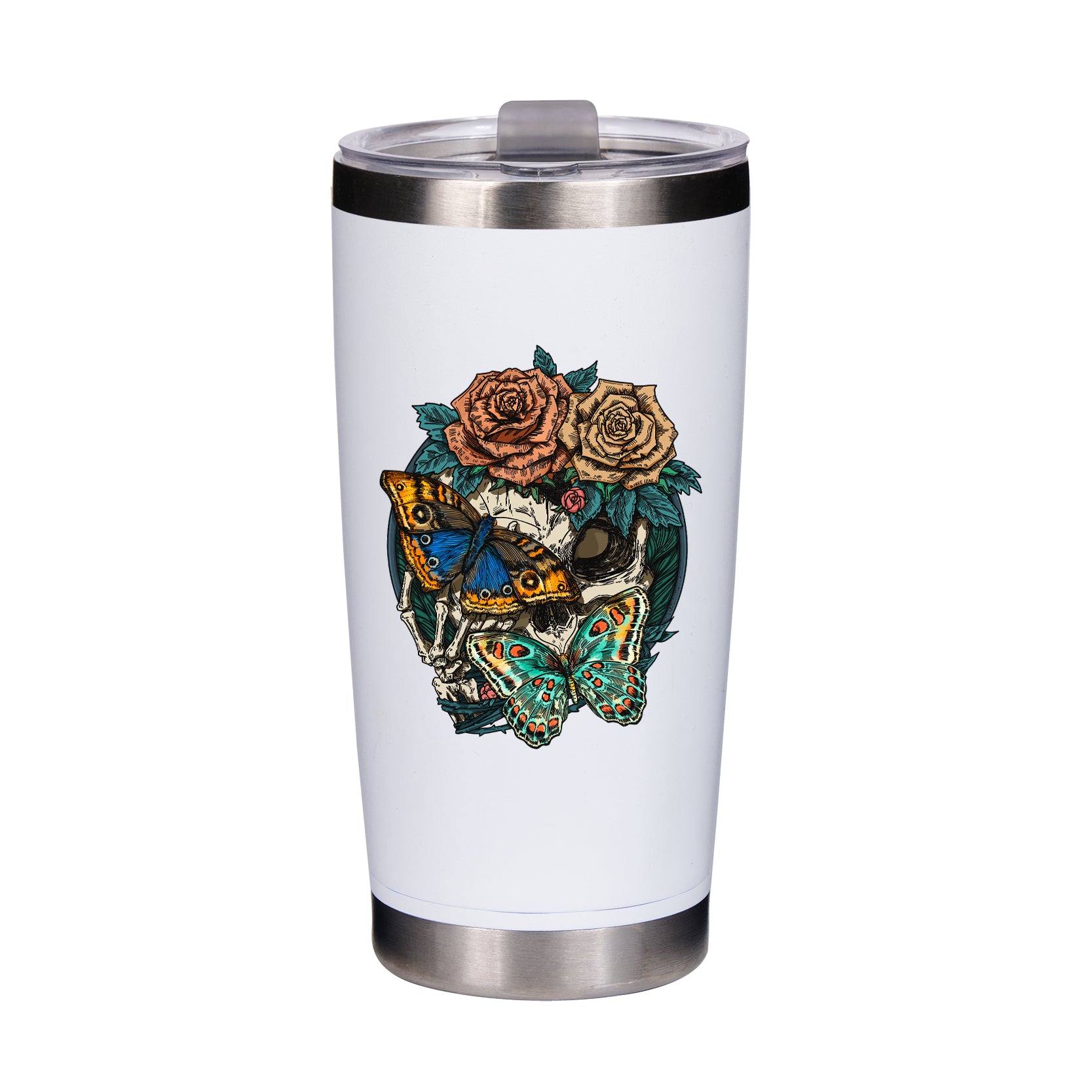 Freeleaf Floral Skull Tumbler