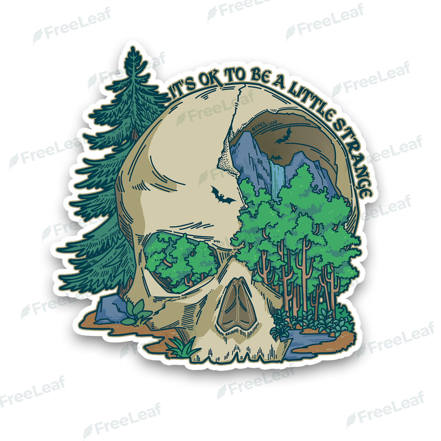 Skull Mountain Sticker