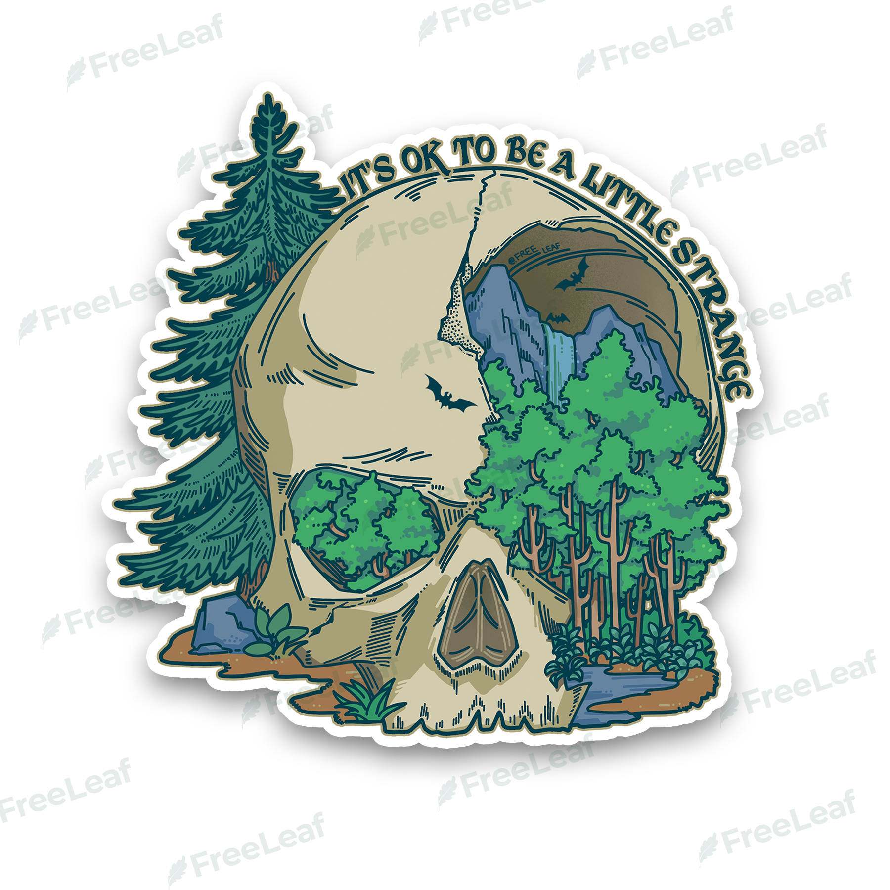 Skull Mountain Sticker