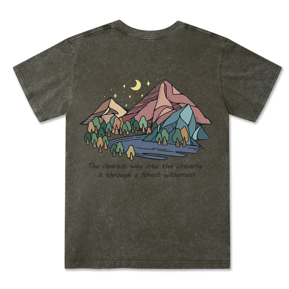 Freeleaf Pathway to the  Universe Unisex Washed Tee