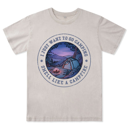 Just Want To Go Camping Washed Tee