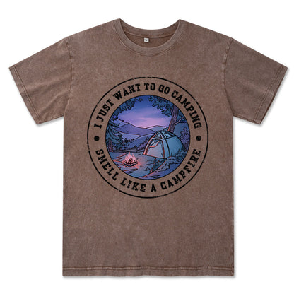 Just Want To Go Camping Washed Tee