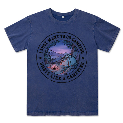 Just Want To Go Camping Washed Tee