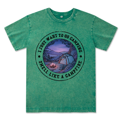 Just Want To Go Camping Washed Tee