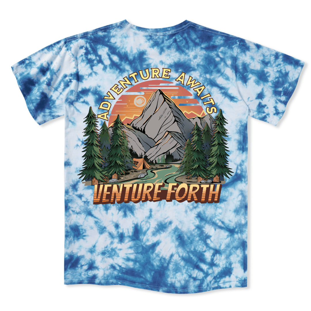 Adventure Awaits Tie Dye Tee