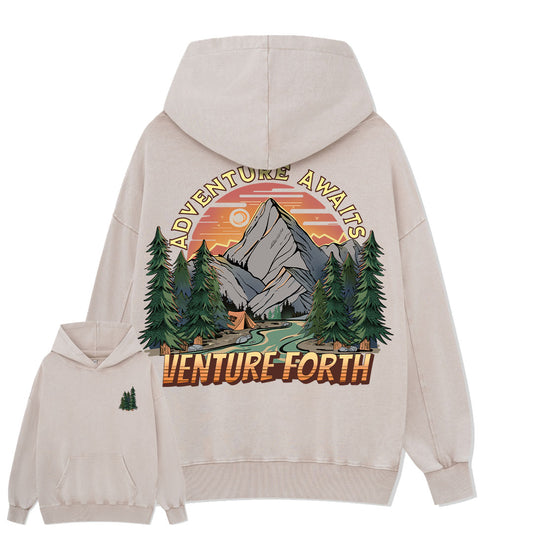 Adventure Awaits Washed Hoodie