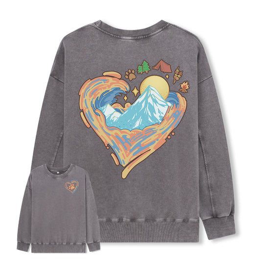 Freeleaf Heart of Wilderness Camping Washed Sweatshirt