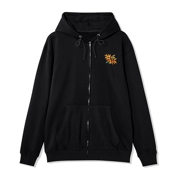 Freeleaf Sunshine Makes Me Happy Unisex Nature Inspired Fleece Full-Zip Hoodie