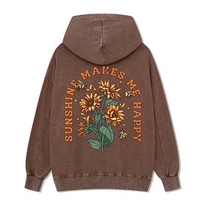 Freeleaf Sunshine Makes Me Happy Unisex Nature Inspired Hoodie