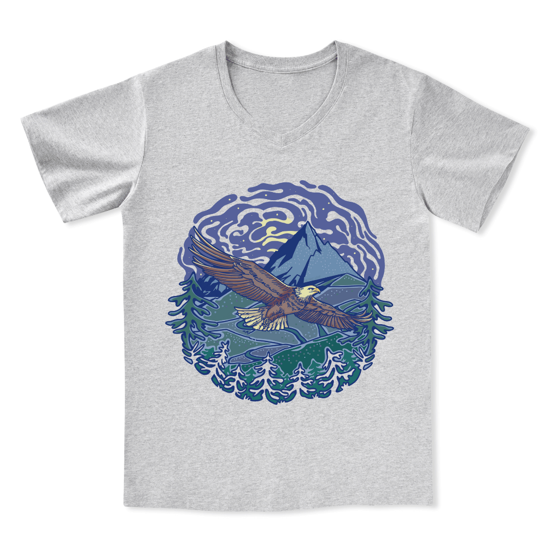 Yellowstone National Park Front-printed V-neck Tee