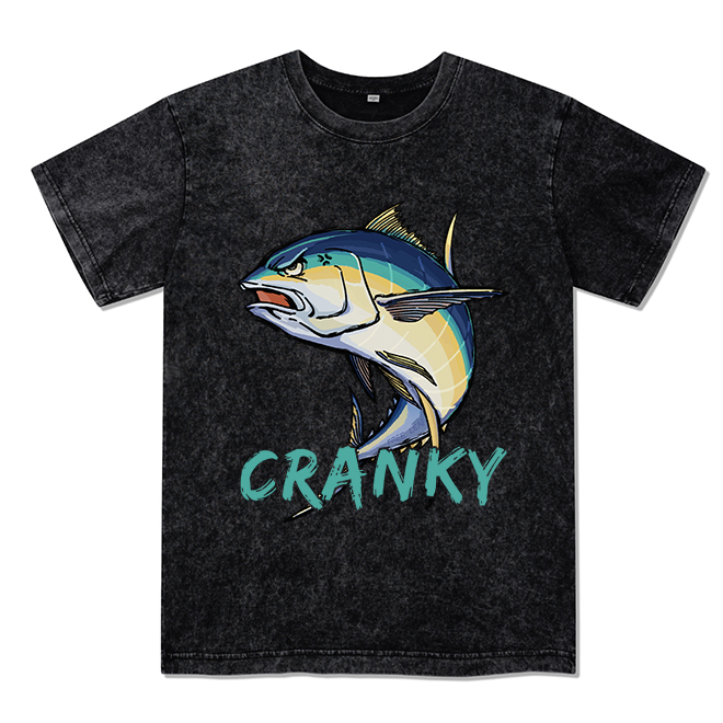 Freeleaf Cranky Bluefin Unisex Washed Tee