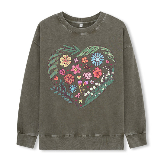 Freeleaf Love's Symphony Nature Inspired Unisex Washed Sweatshirt