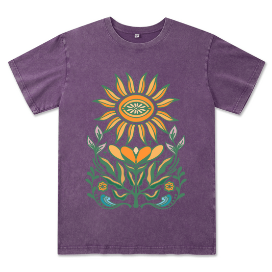 Sunflower Front-printed Washed Tee