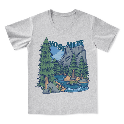 Yosemite National Park Front-printed V-neck Tee