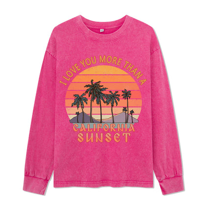 Freeleaf Sunset Reverie Unisex Washed Long Sleeve