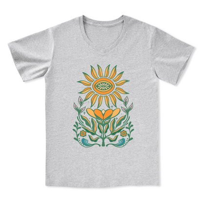 Sunflower Front-printed V-neck Tee