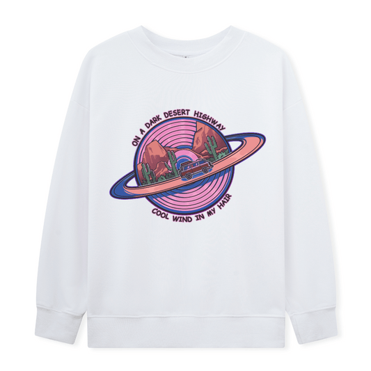 On A Dark Desert Highway Front-printed Sweatshirt