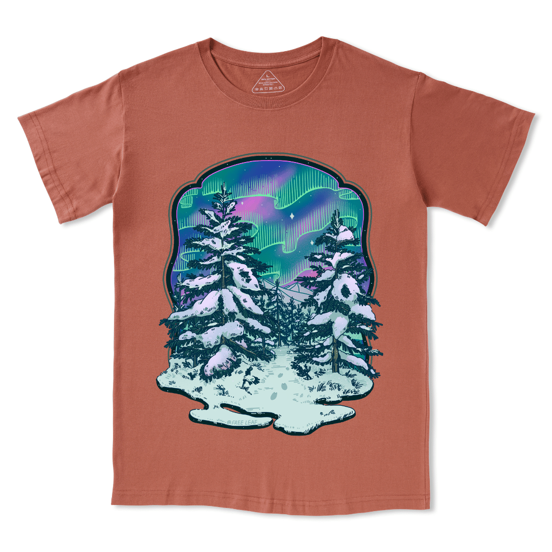 Winter Aurora Front-printed Tee