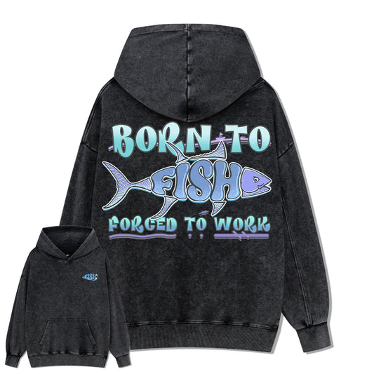 Born To Fish Washed Hoodie