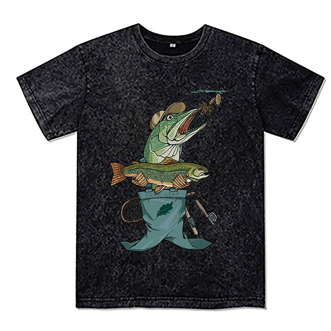 Freeleaf Brook Trout Adventure Unisex Washed Tee