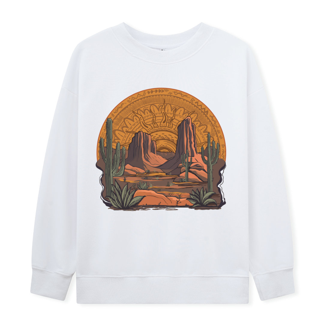 Golden Desert Front-printed Sweatshirt