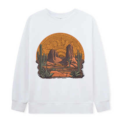 Golden Desert Front-printed Sweatshirt