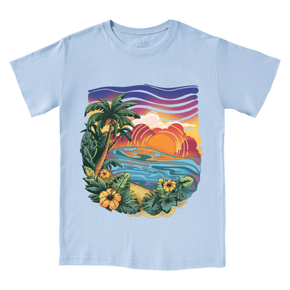 Golden Beach Front-print Tee