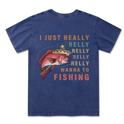 Freeleaf Fiesta Fishing Fever Unisex Washed Tee