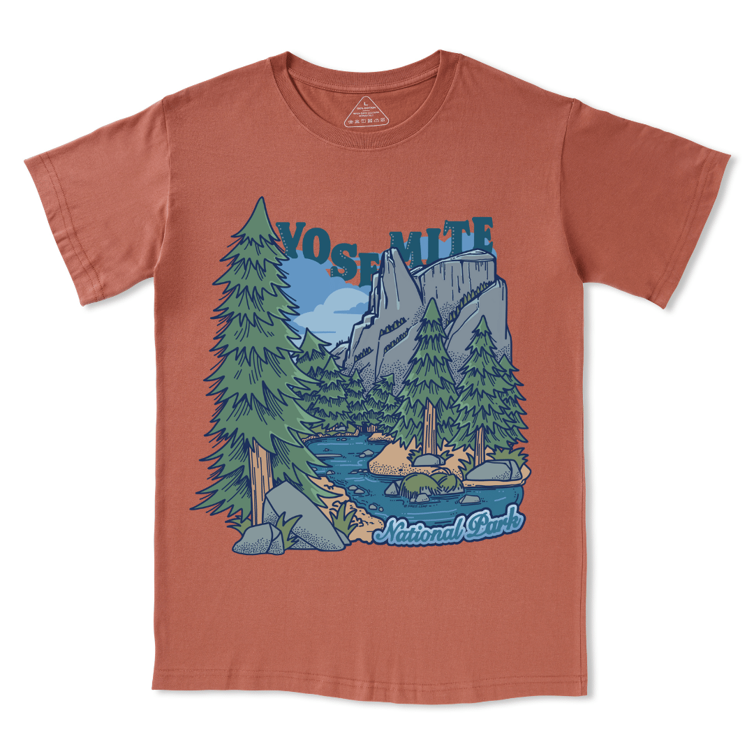 Yosemite National Park Front-printed Tee