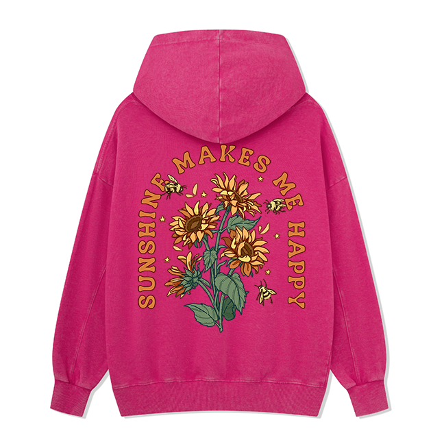 Freeleaf Sunshine Makes Me Happy Unisex Nature Inspired Hoodie