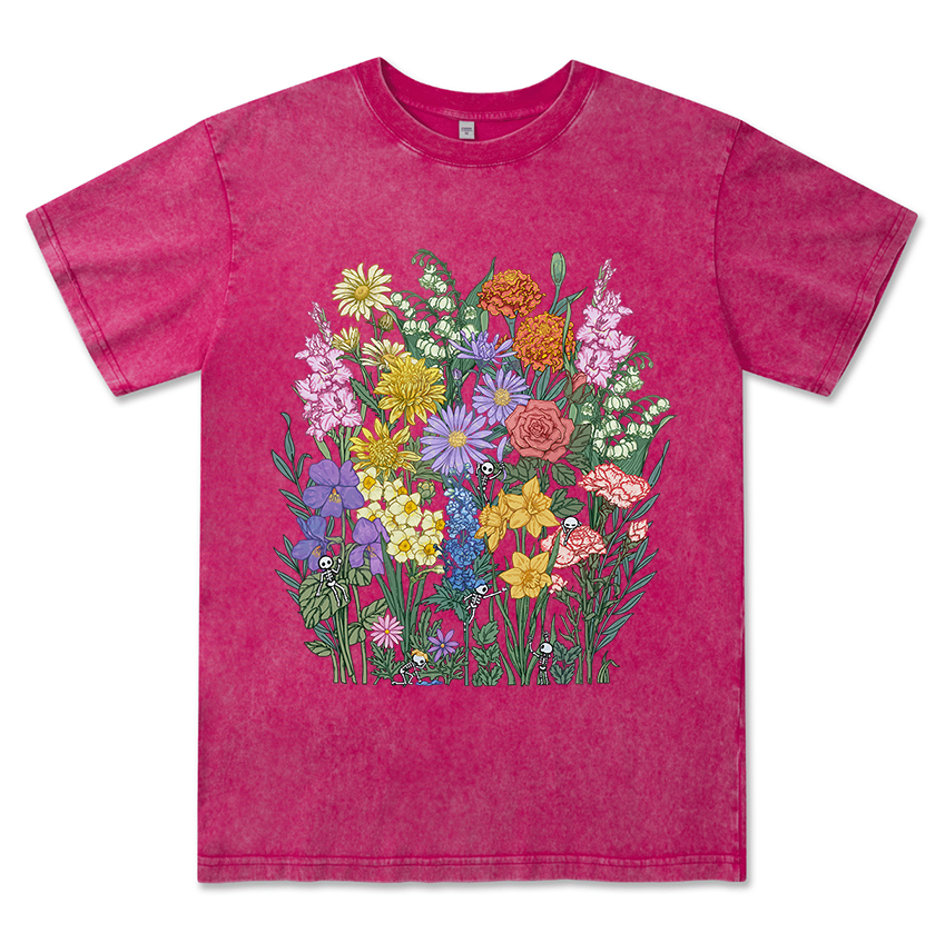 Whimsy in Bloom Unisex Washed Tee