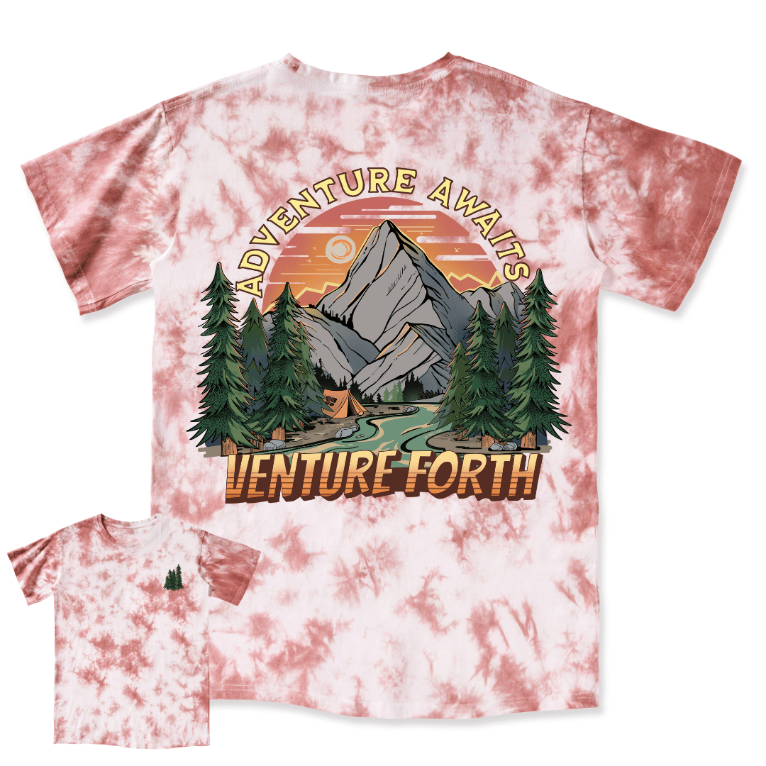 Adventure Awaits Tie Dye Tee