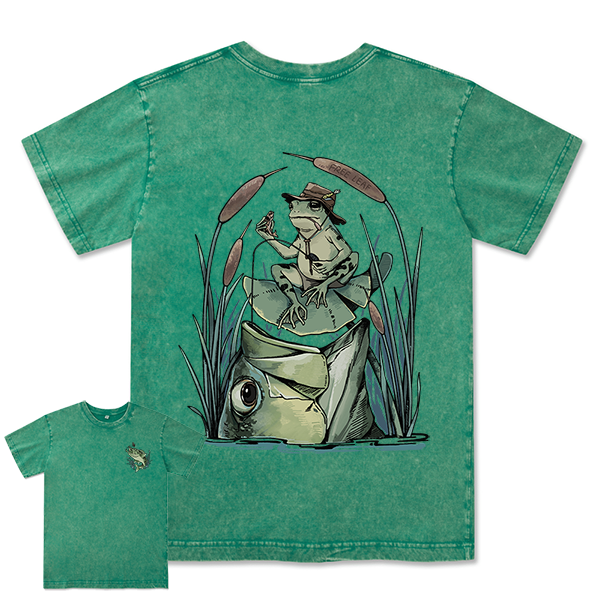 Freeleaf Largemouth Bass Unisex Washed Tee