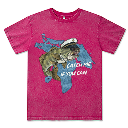 Freeleaf Catch Me If You Can Unisex Washed Tee