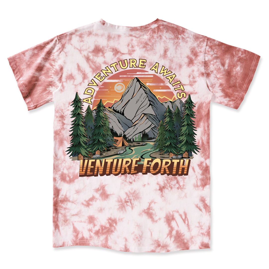 Adventure Awaits Tie Dye Tee