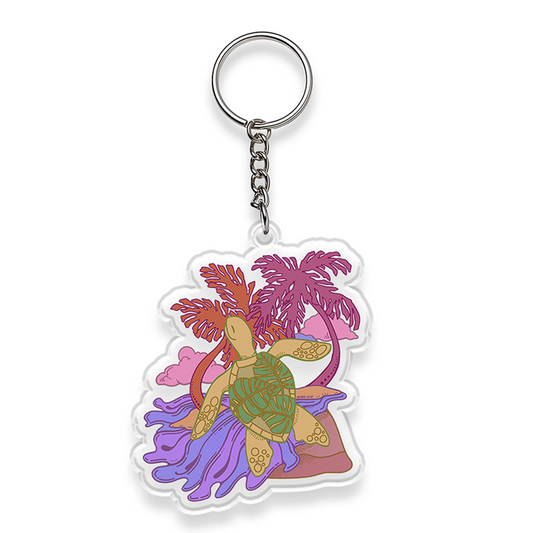 freeleaf-hawaiian-green-sea-turtle-double-sided-acrylic-keychain