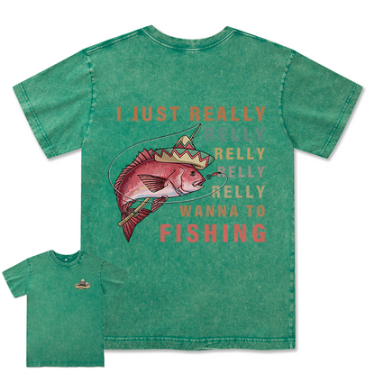 Freeleaf Fiesta Fishing Fever Unisex Washed Tee