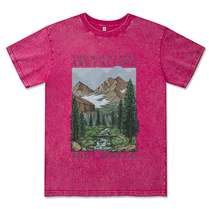 Freeleaf The Mountains Are Calling Unisex Washed Tee