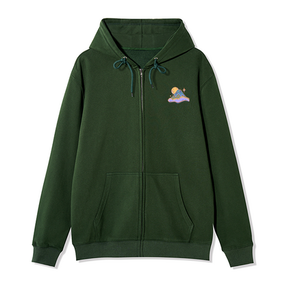 Freeleaf Fairy Tale Halloween Unisex Fleece Full-Zip Hoodie