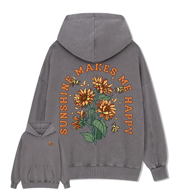 Freeleaf Sunshine Makes Me Happy Unisex Nature Inspired Hoodie